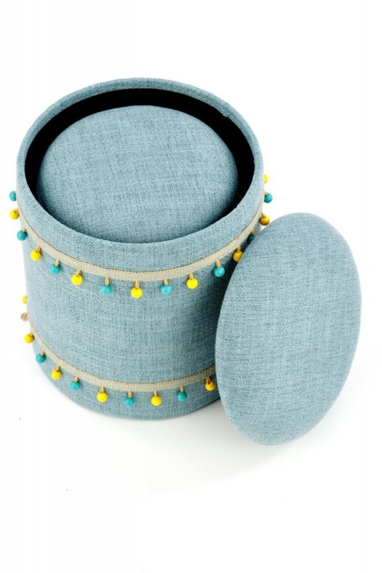 Set taburetů GRADO – látka, modrá Halmar