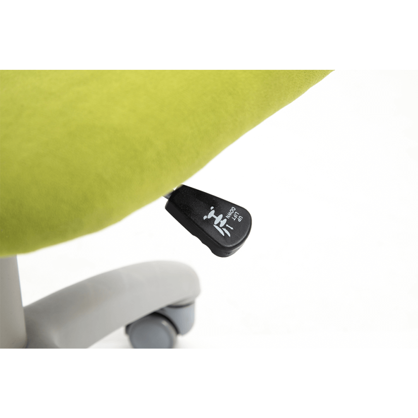 Detská rastúca stolička RAIDON – látka, plast, zelená / modrá / sivá