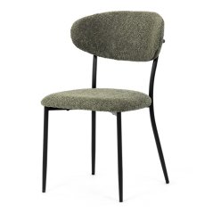 Jídelní židle SIRI — látka, zelená (vzorek z prodejny)