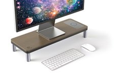 Powerton ERGO DOKY stojan na monitor s dokovacou stanicou a bezdrôtovým nabíjaním Lama