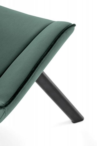 Jídelní židle MIRAK — kov, látka, zelená