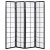 Elegantní 4dílný paravan PARVIO z masivního smrkového dřeva s černým lakem Autronic