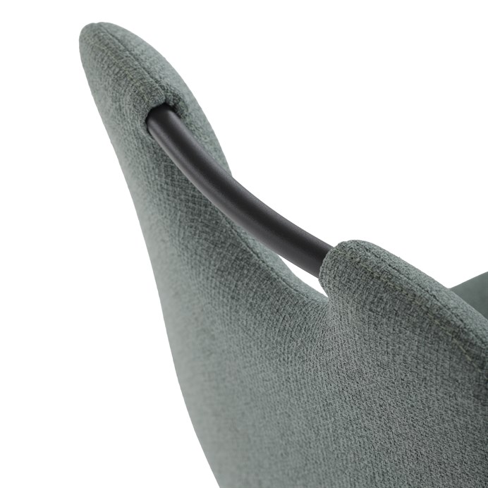 Jídelní židle FORMA – zelená látka, černé kovové nohy Autronic