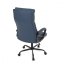 Kancelárske kreslo HOLMES — kov, ekokoža, modrá