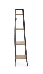 Úzky regál NARVIK - dub sonoma, čierna