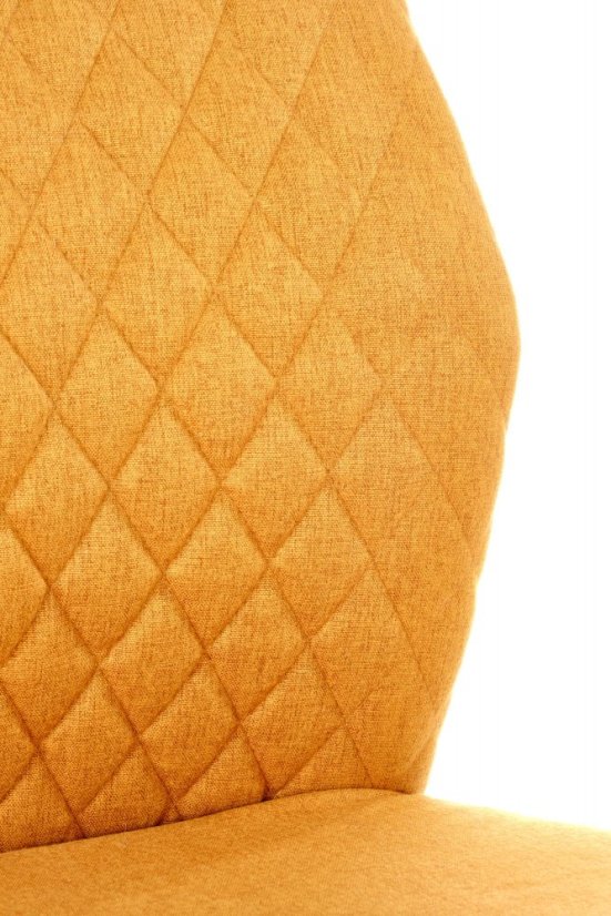 Jedálenská stolička MARLIN - oceľ, látka, žltá