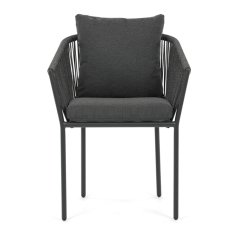 Zahradní křesílko ALURA – šedá, hliníková konstrukce, Autronic