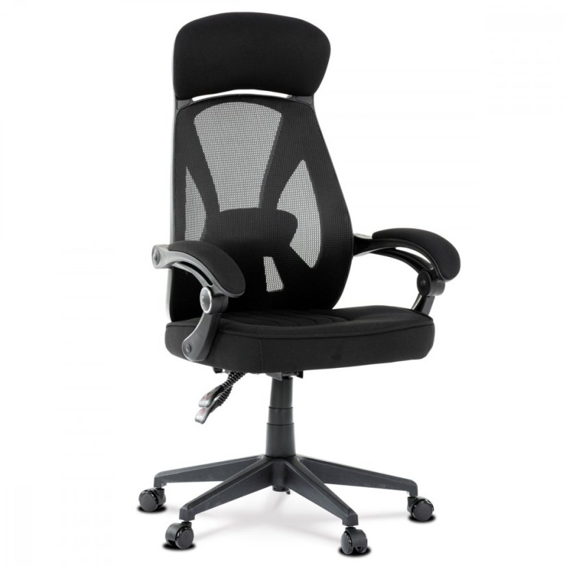 Kancelárska ergonomická stolička FOREX – látka, sieť, čierna