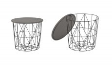 Konferenčný stolík MARIFFA - oceľ, čierna / šedá