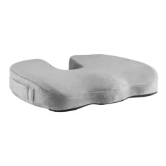 Ergonomický podsedák pod hýždě - paměťová pěna, šedá