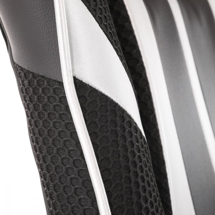 Herné kreslo LANCER — látka, ekokoža, čierna / biela