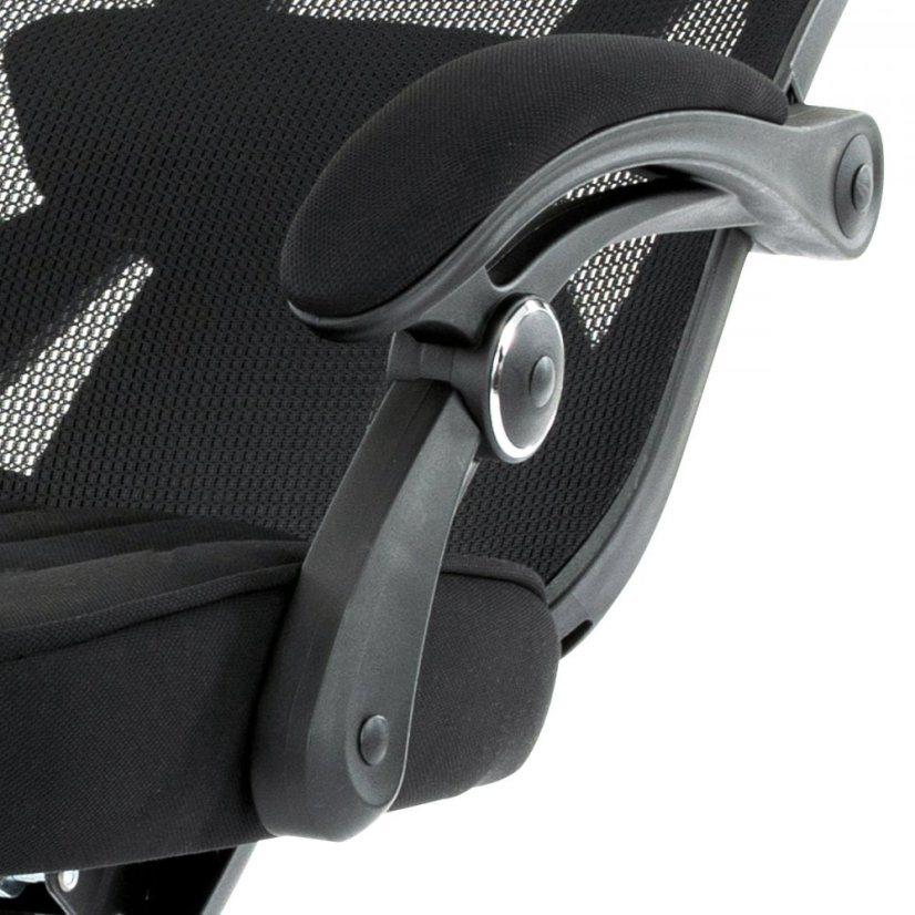 Kancelárska ergonomická stolička FOREX – látka, sieť, čierna