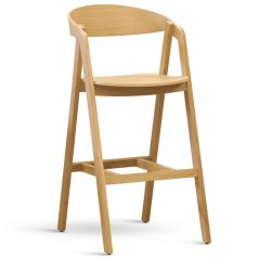Židle GURU bar EMPIRE – černý lak nebo přírodní dub, výška sedu 72 cm Stima