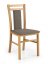Drevená jedálenské stolička HUBERT 8 – masív, látka, viac farieb - Varianty HUBERT 8: tmavý orech / béžová