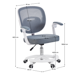 Otočná židle TRIXI TYP 2 – Šedá/Bílá, Komfortní a Stylová
