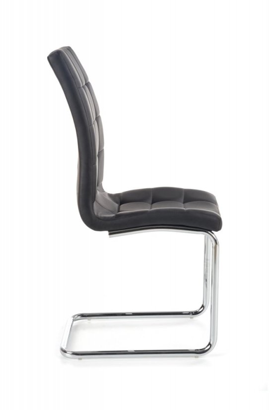 Jedálenská stolička POLY – kov, eko koža čierna