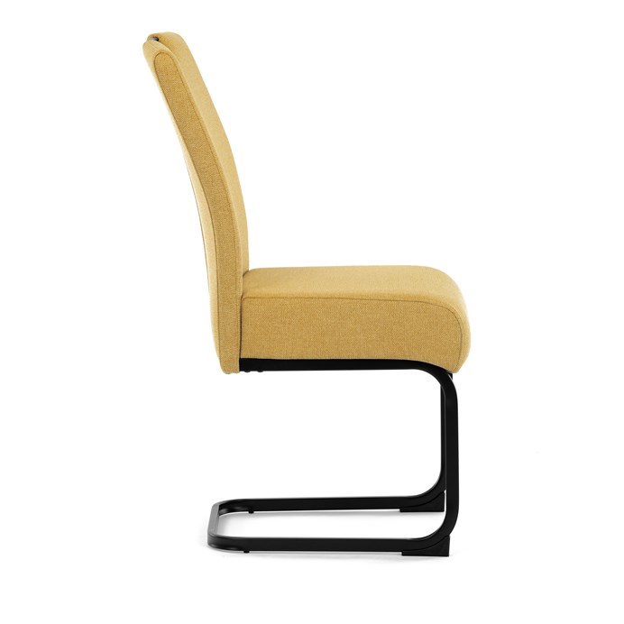 Štýlová žltá jedálenská stolička NIKA s látkou Autronic
