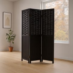 Elegance v prostoru: Černý dřevěný paraván LIVARO Autronic