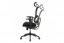 Kancelářská ergonomická židle PISTON — s bederní opěrkou i podhlavníkem, černá