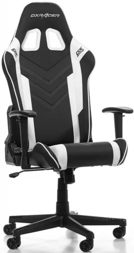Herní židle DXRacer P132/NW – černá, bílá, nosnost 130 kg