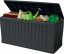 Zahradní úložný box MARVEL — 270L, plast, antracit, nosnost 220 kg