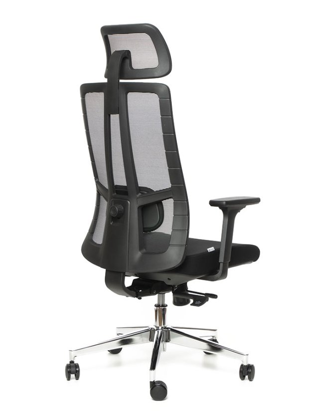 Kancelárska ergonomická stolička Sego STRETCH — čierna