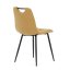 Jídelní židle FORMA – žlutá látka, černé kovové nohy Autronic