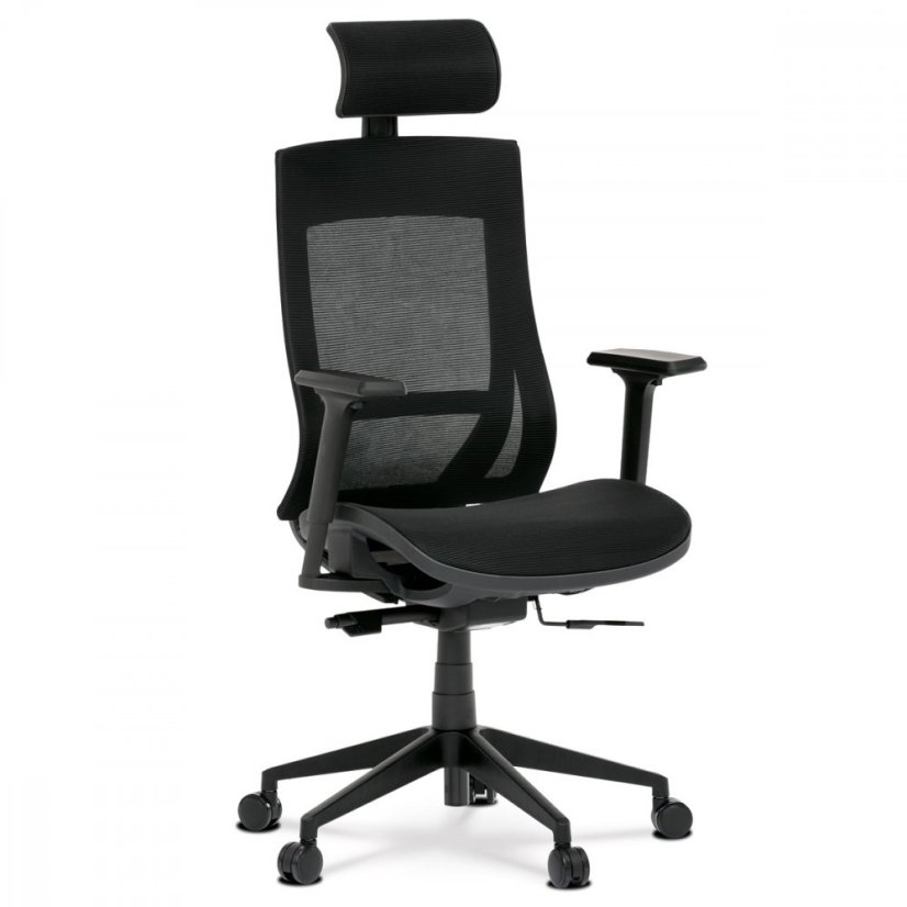 Kancelárska ergonomická stolička VEGA - sieťovina, čierna