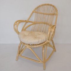 Zahradní křeslo TAKAT — ratan, látka, béžová Axin trading