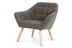 Relaxační křeslo YSTAD — masiv, látka lanýžová, nosnost 130 kg Autronic