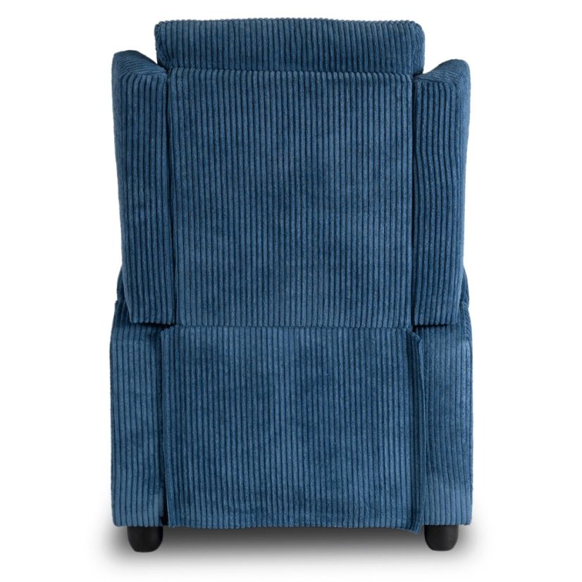 Elegantné modré kreslo SPENCER z manšestru