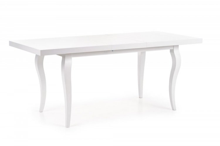 Jídelní rozkládací stůl MOZART –⁠ 140x80x75 (+40), dřevo, bílá