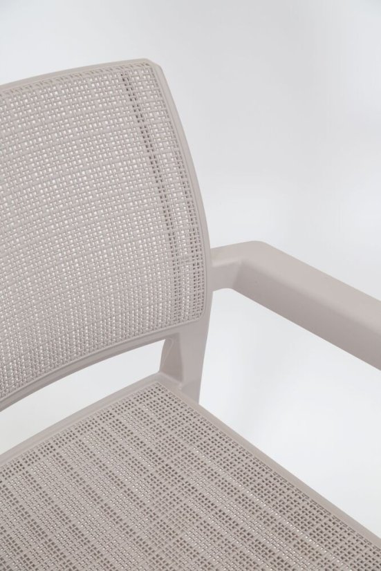 ALBA plastové křeslo - šedá