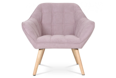 Relaxační křeslo YSTAD — masiv, látka růžová, nosnost 130 kg Autronic