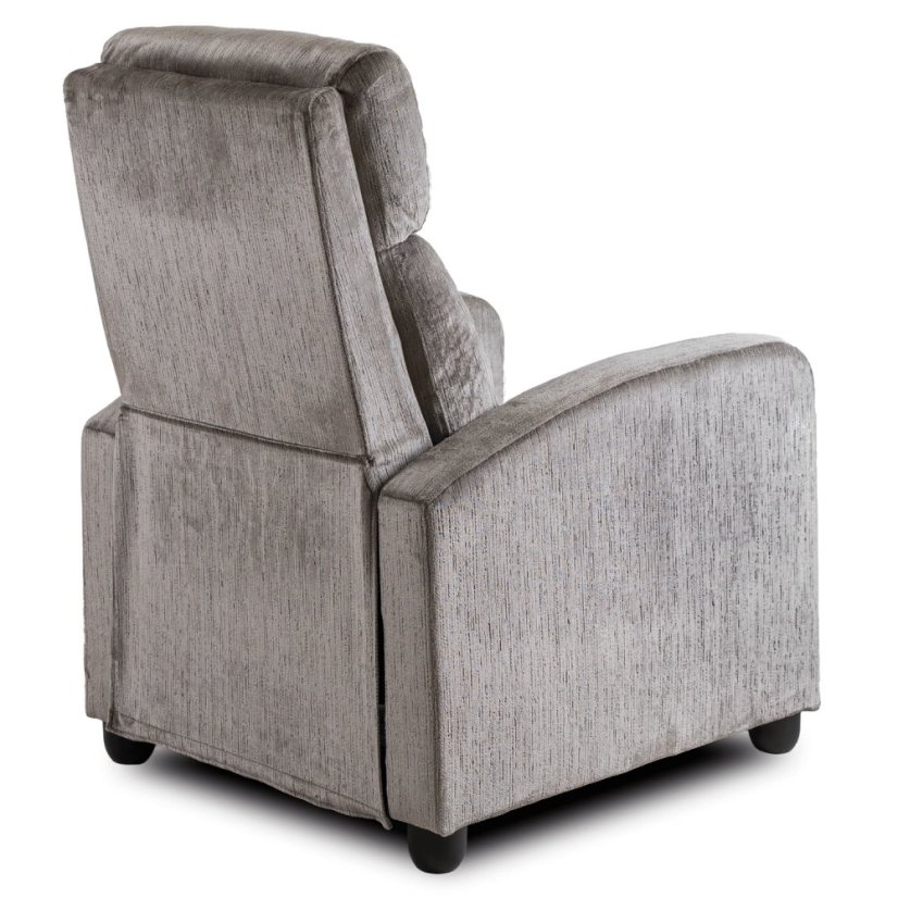 Štýlové Kreslo DANNY — jemného Sivého Zamatu