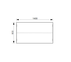 Jednací stůl GJ 1400 – rovný, 140 cm, Hobis