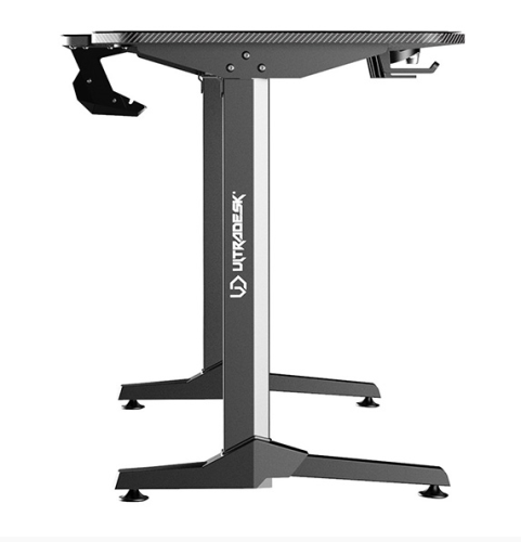 Herný stôl ULTRADESK FRAG WHITE – 140x66x76cm, so stojanom Ultradesk BEAM