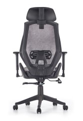 Kancelárska ergonomická stolička HASEL — ekokoža/sieť, čierna
