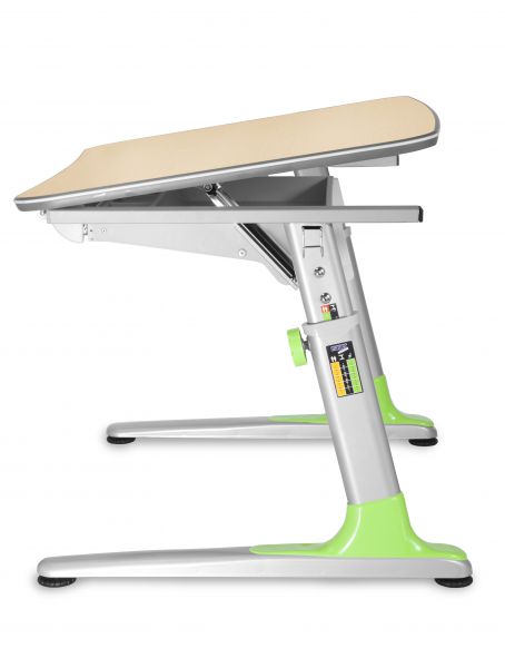 Dětský rostoucí stůl Mayer JUNIOR 32P1 13 – zelený, deska javor, 90×56–74×63 Mayer