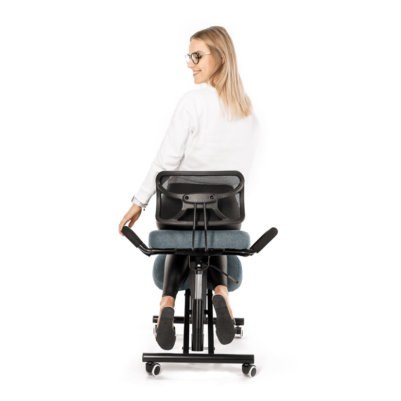 Ergonomická kľačka RUFUS – sivá látka