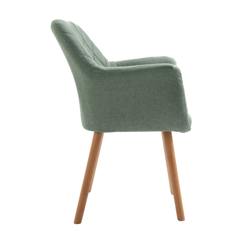 Jídelní křesílko EKIN — masiv buk, látka, více barev