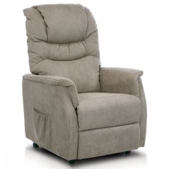 Relaxačné TV kreslo VINCENT s elektrickým polohovaním — cappuccina, 2 motory, nosnosť 140 kg