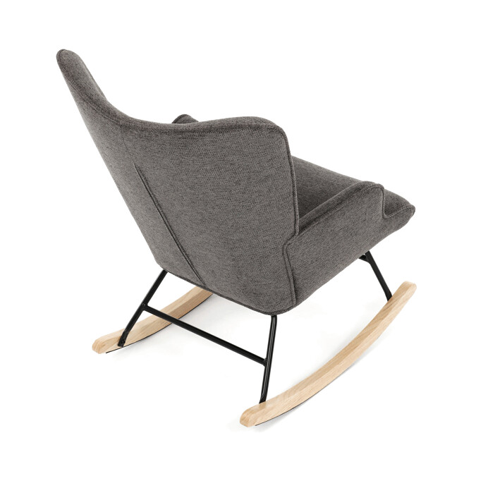 Houpací křeslo YAO – šedá, látka, ergonomický design Autronic