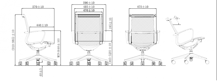Kancelárska dizajnová stolička Office More SWIFT – viac farieb - Farebné varianty SWIFT: Sivá