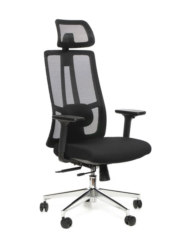 Kancelárska ergonomická stolička Sego STRETCH — čierna