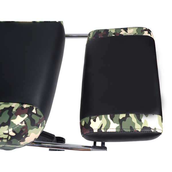 Herní křeslo Marvo CH-134 s podnožkou – PU kůže, černá / army, nosnost 150 kg