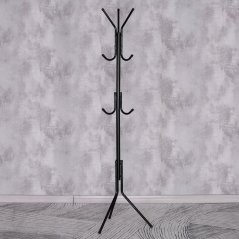 Stojanový věšák URBANO — 171 cm, kov, černá Autronic