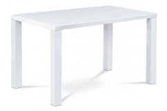 Jídelní stůl VILM – 120x80x76 cm, vysoký lesk bílý Autronic