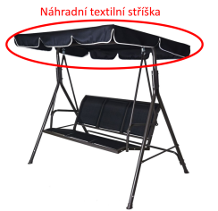 stříška k houp. CONFORT černá