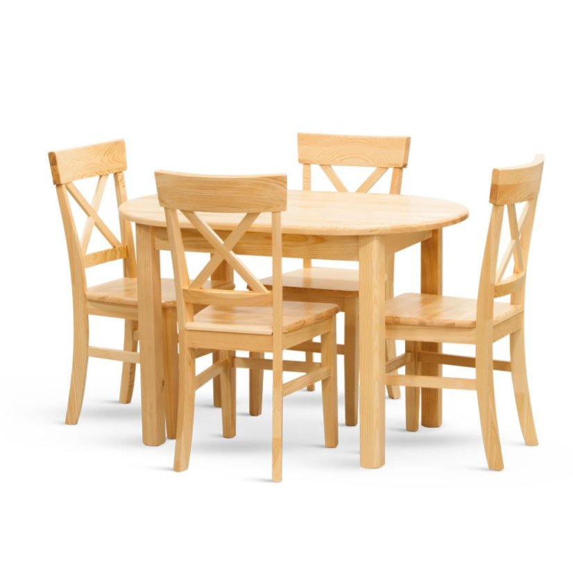 Jídelní oválný stůl PINO z borovicového masivu – více velikostí Stima - KOSTRA: borovice